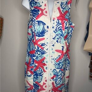 Lilly Pulitzer Red and Blue Starfish Swim Cover-Up